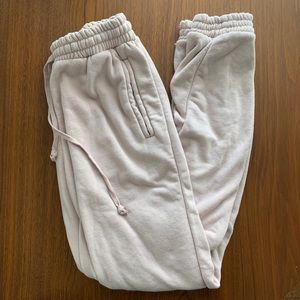 Pale pink Brandy Melville sweatpants